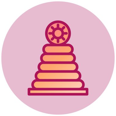 Piramit. Web simgesi basit illüstrasyon