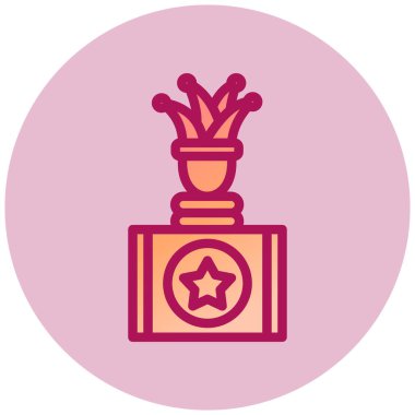 Podyum. Web simgesi basit illüstrasyon