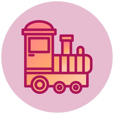 tren. Web simgesi basit illüstrasyon