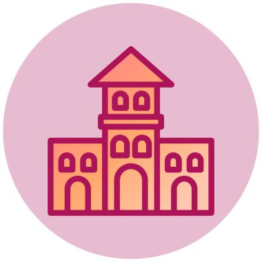 Kiliseye. Web simgesi basit illüstrasyon