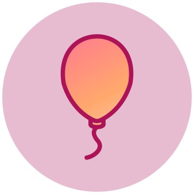 Balon. Web simgesi basit illüstrasyon