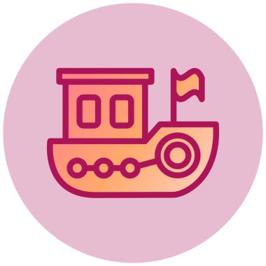 tank. Web simgesi basit illüstrasyon