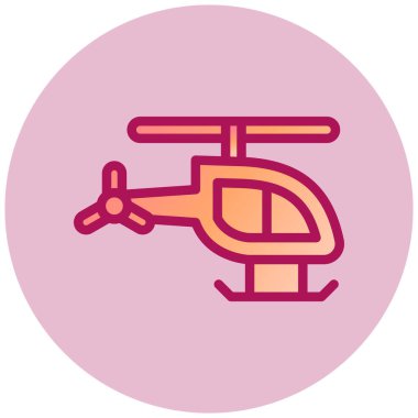 Helikopter. Web simgesi basit illüstrasyon