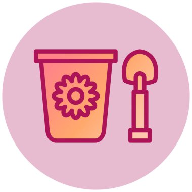 Kova. Web simgesi basit illüstrasyon