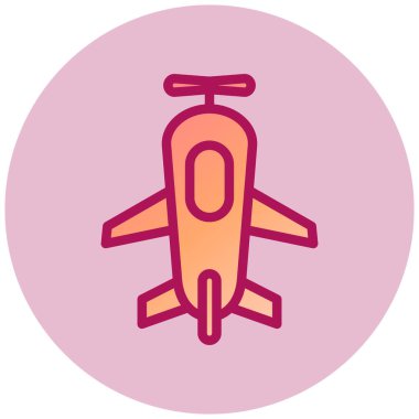 Helikopter. Web simgesi basit illüstrasyon