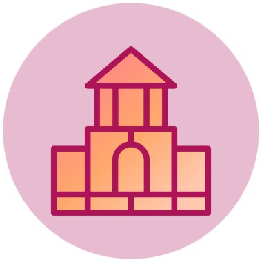 Bina. Web simgesi basit illüstrasyon