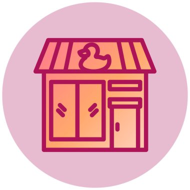 Dükkan. Web simgesi basit illüstrasyon