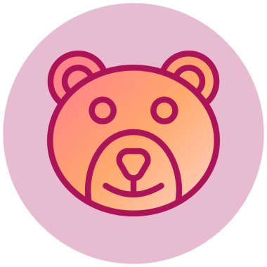 Ayı. Web simgesi basit illüstrasyon