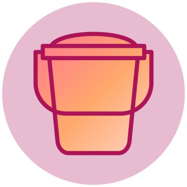 Kova. Web simgesi basit illüstrasyon