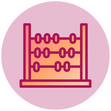 Abaküs. Web simgesi basit illüstrasyon
