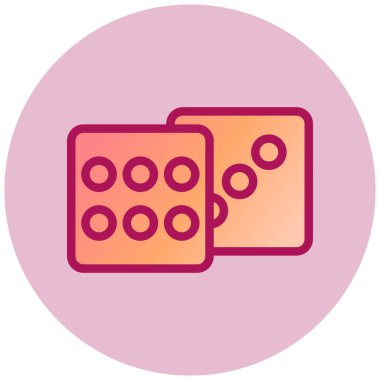 Zar düz vektör simgesi