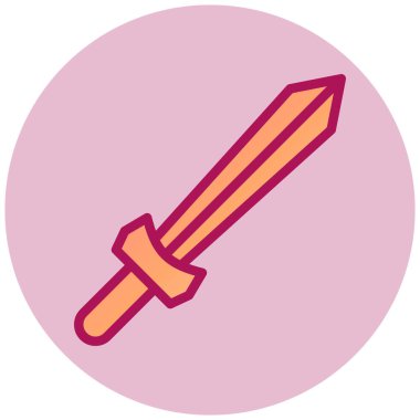 Kılıç. Web simgesi basit illüstrasyon