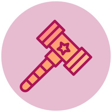 Çekiç. Web simgesi basit illüstrasyon