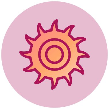 Güneş. Web simgesi basit illüstrasyon