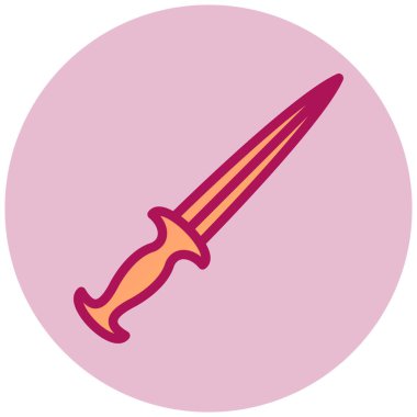 Kılıç. Web simgesi basit illüstrasyon