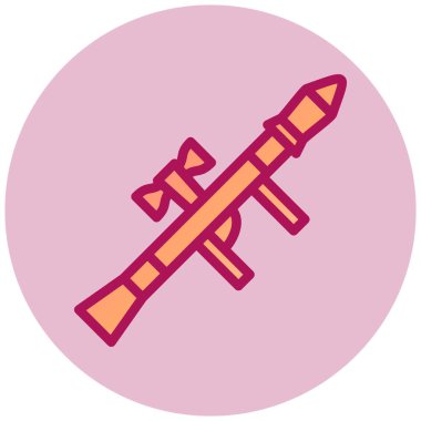 Roket. Web simgesi basit illüstrasyon