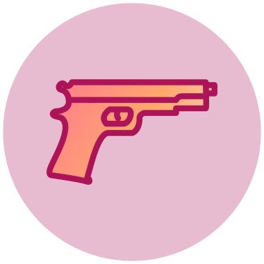 Silah. Web simgesi basit illüstrasyon
