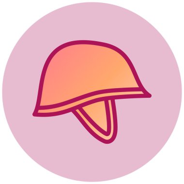 Miğfer. Web simgesi basit illüstrasyon