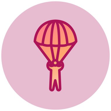 Paraşüt. Web simgesi basit tasarım