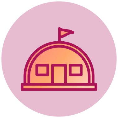 Çadır. Web simgesi basit illüstrasyon