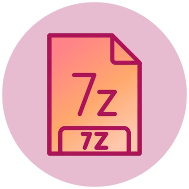 7z dosya biçimi simgesi, illüstrasyon 