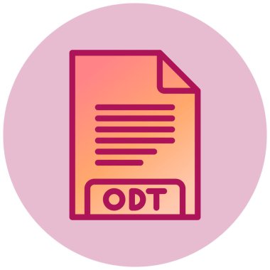 odt dosya biçimi simgesi, illüstrasyon 