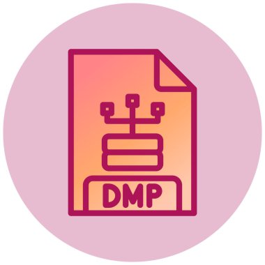 dmp dosya biçimi simgesi, illüstrasyon 