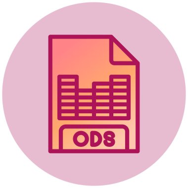 Ods dosya biçimi simgesi, illüstrasyon 