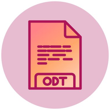 odt dosya biçimi simgesi, illüstrasyon 