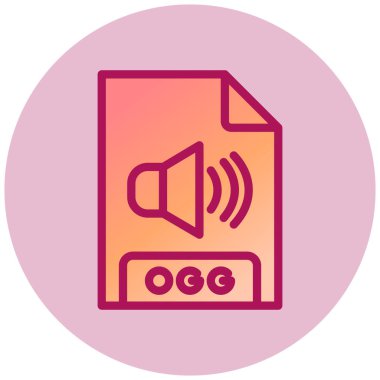 ogg dosya biçimi simgesi, illüstrasyon 