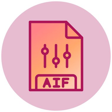 aif dosya biçimi simgesi, illüstrasyon 