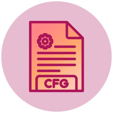 cfg dosya biçimi simgesi, illüstrasyon 