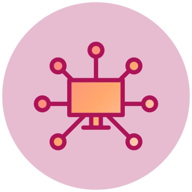 şebeke. Web simgesi basit illüstrasyon