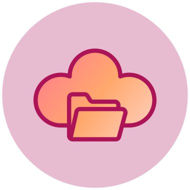 Bulut. Web simgesi basit illüstrasyon