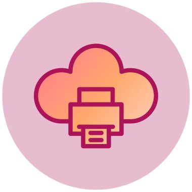 Bulut. Web simgesi basit illüstrasyon