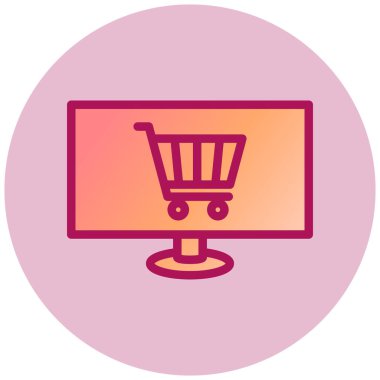 Alışveriş arabası vektör simgesi