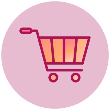 Alışveriş arabası modern ikon vektör illüstrasyonu