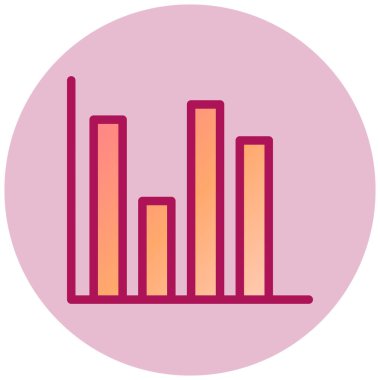 Çubuk Grafiği modern simge vektör illüstrasyonu