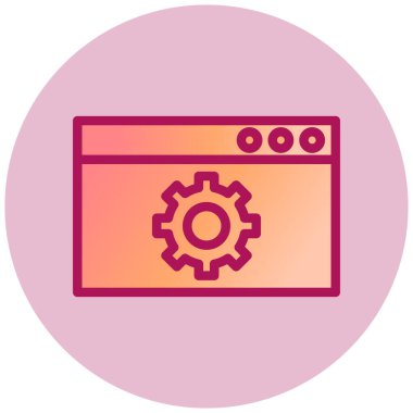 Optimizasyon modern simge vektör illüstrasyonu