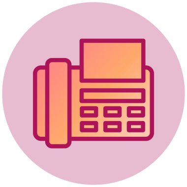  Faks Makinesi modern simge vektör çizimi