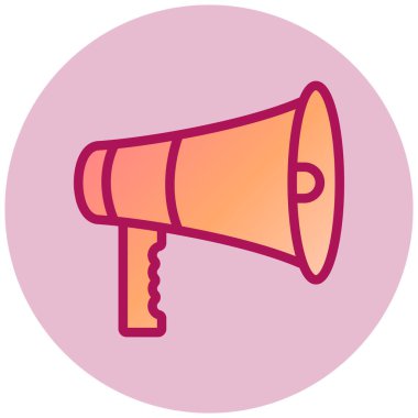 Megafon. Web simgesi basit illüstrasyon