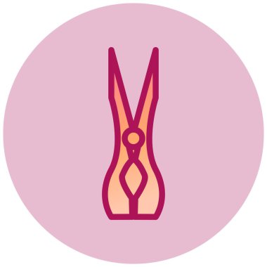 Makas. Web simgesi basit illüstrasyon