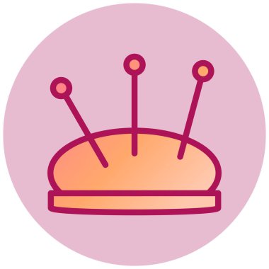 İğnenin eşsiz vektör illüstrasyon simgesi