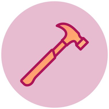 Çekiç. Web simgesi basit illüstrasyon