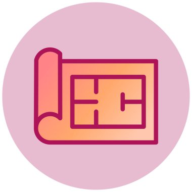 Masa. Web simgesi basit illüstrasyon