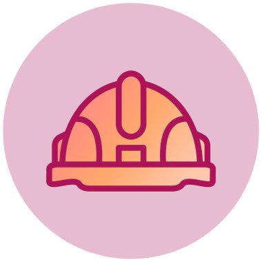 Miğfer. Web simgesi basit illüstrasyon