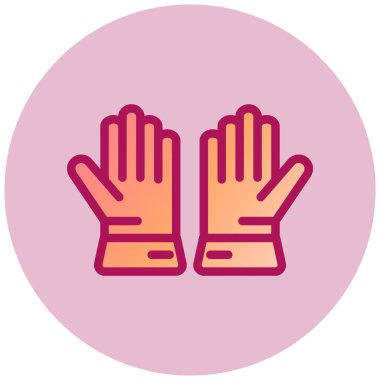 Eldiven. Web simgesi basit illüstrasyon