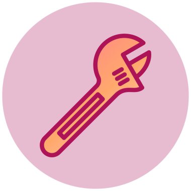 İngiliz anahtarı. Web simgesi basit illüstrasyon