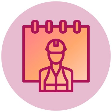 İşçi. Web simgesi basit illüstrasyon