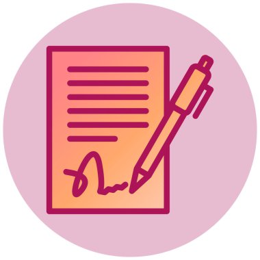 Belge. Web simgesi basit illüstrasyon